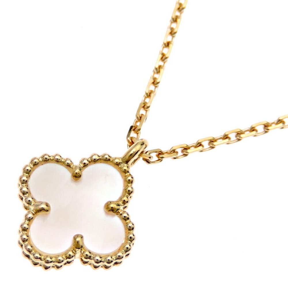 Van Cleef & Arpels Sweet Alhambra Pendant Mother of Pearl Women's Necklace VC...